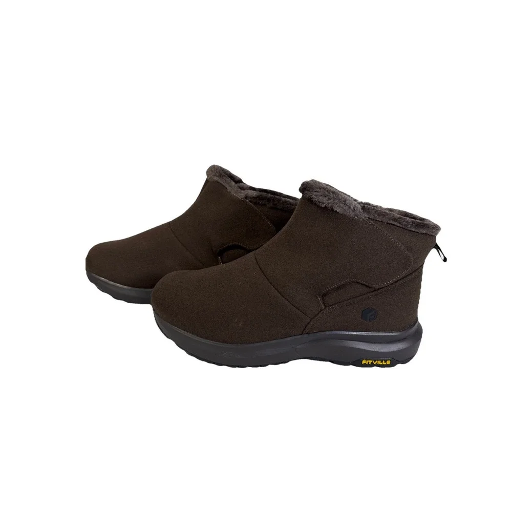 FitVille CozyCore Winter Boots V9 Dark Oak Men Size‎ 12EW